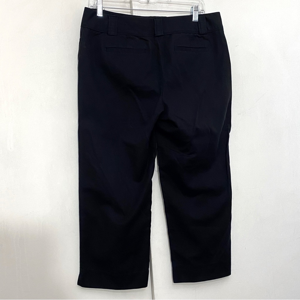 Apt. 9 Cropped Pants Four Pockets Side Hem Slits Belt Loops Button Hook Zip 10